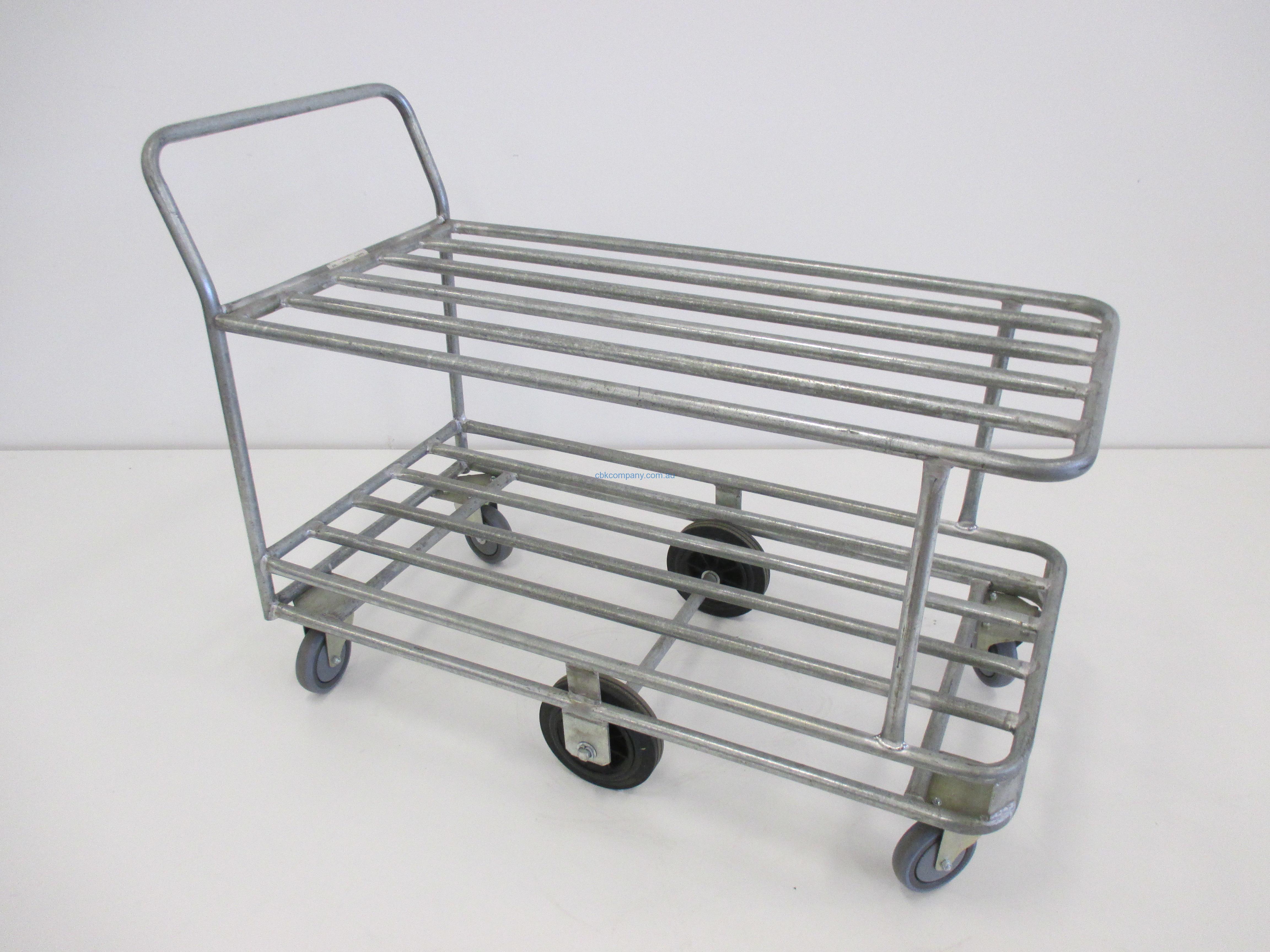 Double Deck Industrial Tubular Trolley Large Wide Range Of Australian