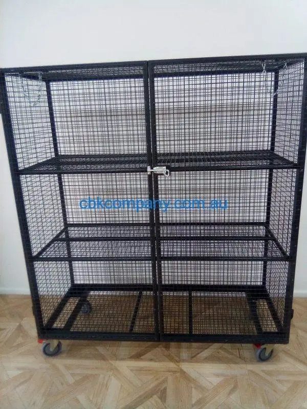 3 Tier Lockable Caged Trolley Wide Range Of Australian Made Trolleys